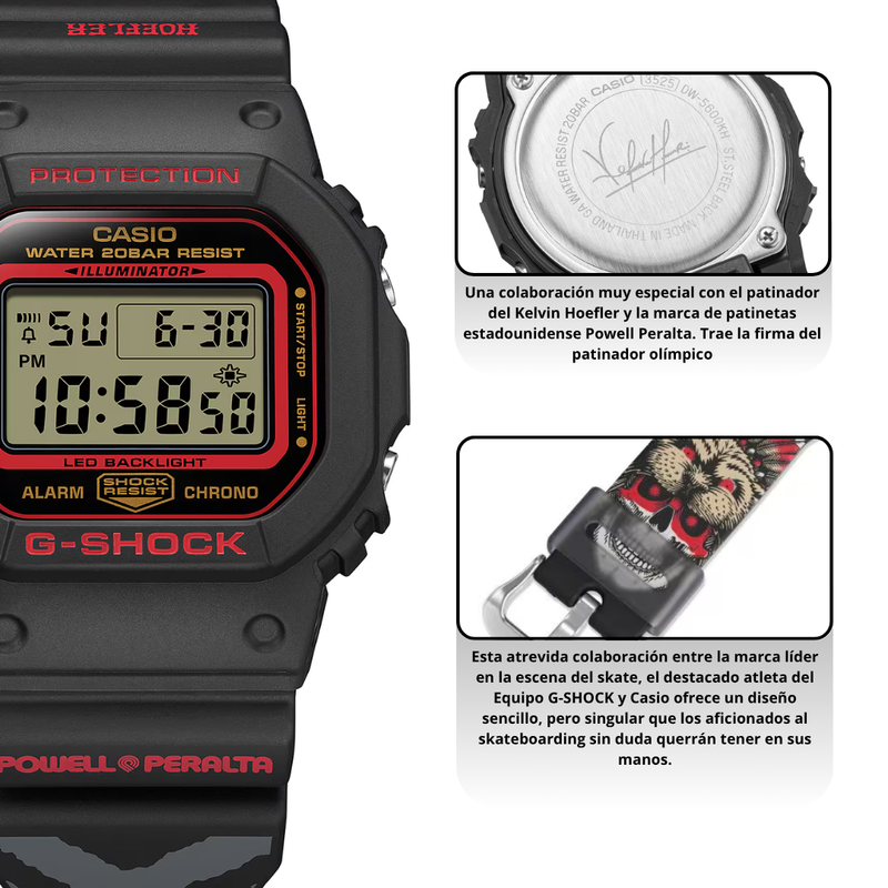 Reloj Casio G-SHOCK DW-5600KH-1D Edicion Hoefler