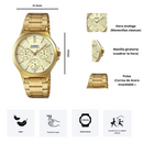 Reloj Casio MTP-V300G-9A Diseño Casual