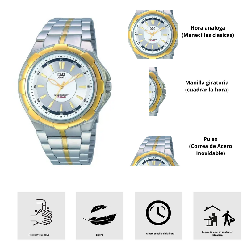 Reloj Q&Q Q252J401Y Diseño Elegante