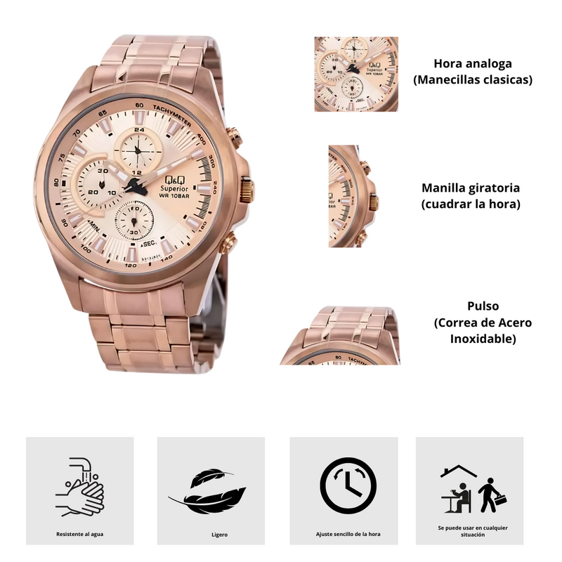 Reloj Q&Q S312J805Y Diseño Elegante
