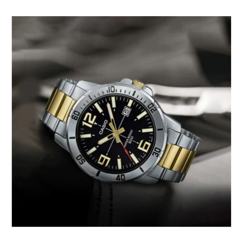 Reloj Casio MTP-VD01SG-1B Diseño Elegante