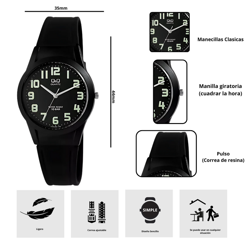 Reloj Q&Q VQ50J004Y Diseño Casual