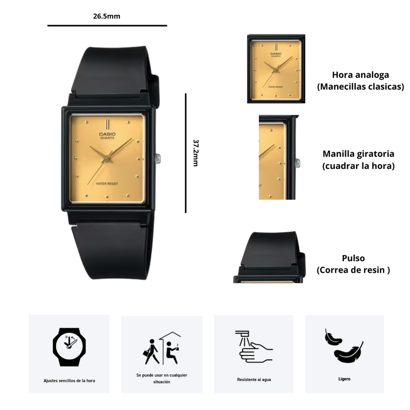 Reloj Casio MQ-38-9A Diseño Vintage