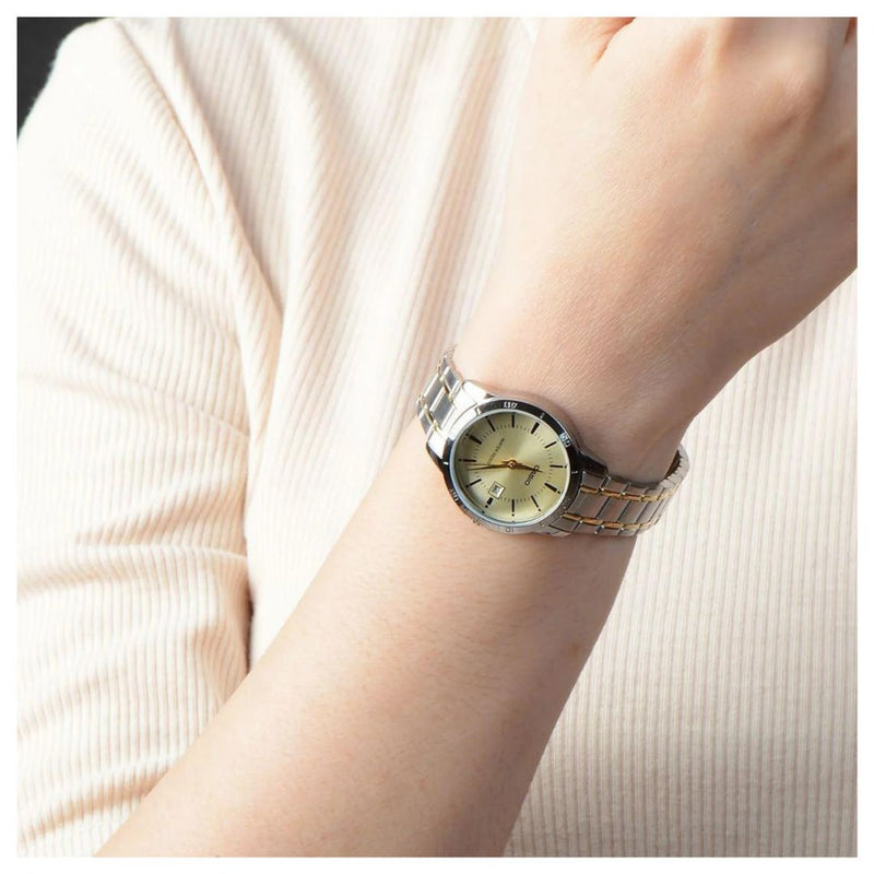 Reloj Casio Modelo LTP-V004SG-9A Diseño Elegante