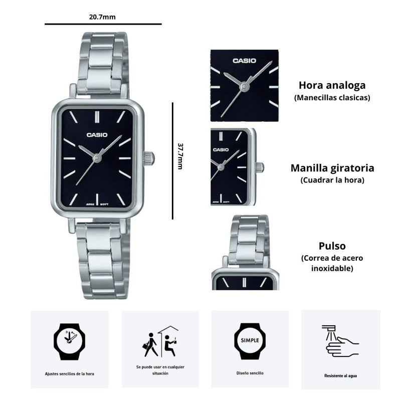 Reloj Casio Modelo LTP-V009D-1E Diseño Elegante