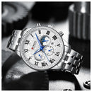 Reloj CURREN 8427 Cronógrafo Para Hombre - Plateado