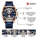 Reloj CURREN 8360 Cronógrafo Para Hombre - Azul