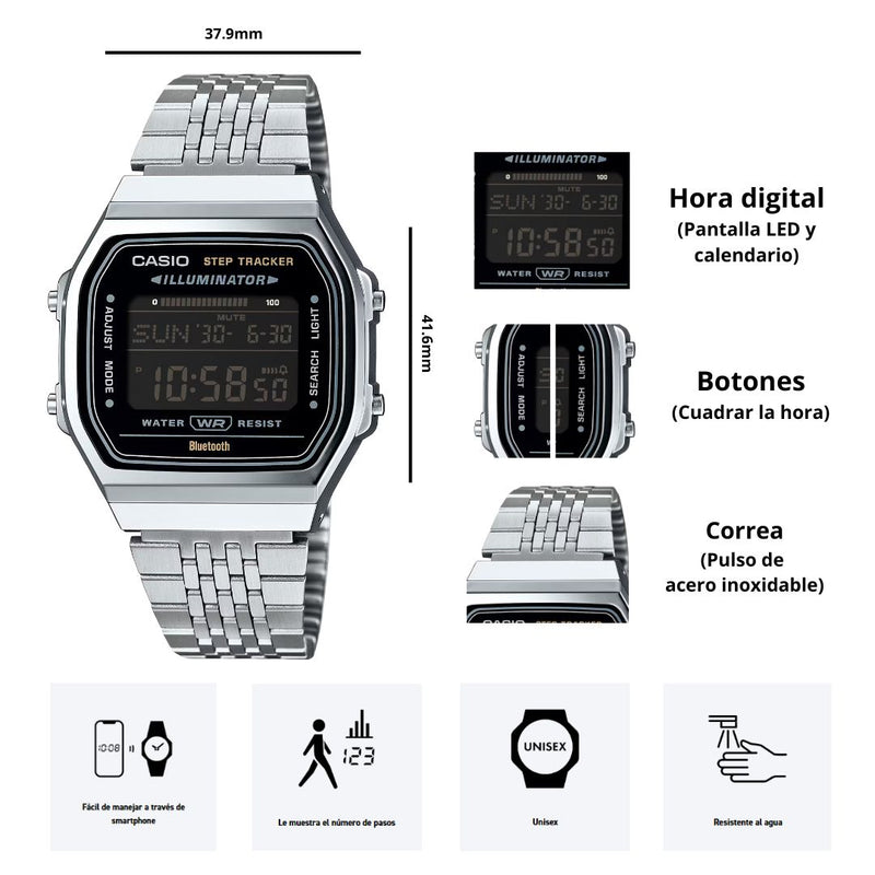 Reloj Casio Referencia ABL-100WE-1B Diseño Vintage
