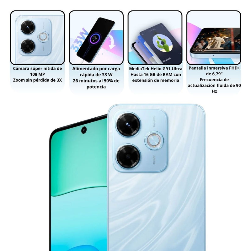 Celular Xiaomi Redmi 13X 4G 256GB/8GB RAM - Azul