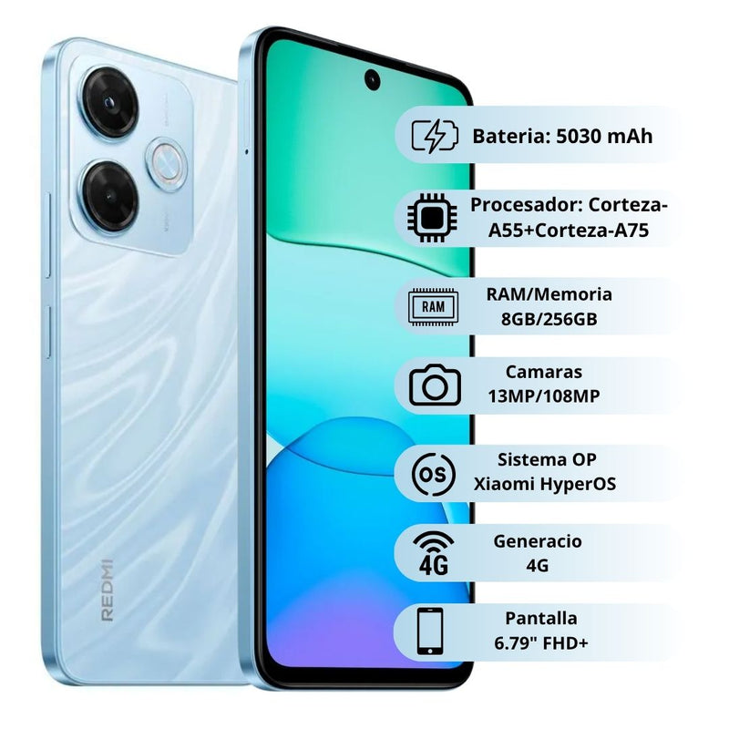 Celular Xiaomi Redmi 13X 4G 256GB/8GB RAM - Azul