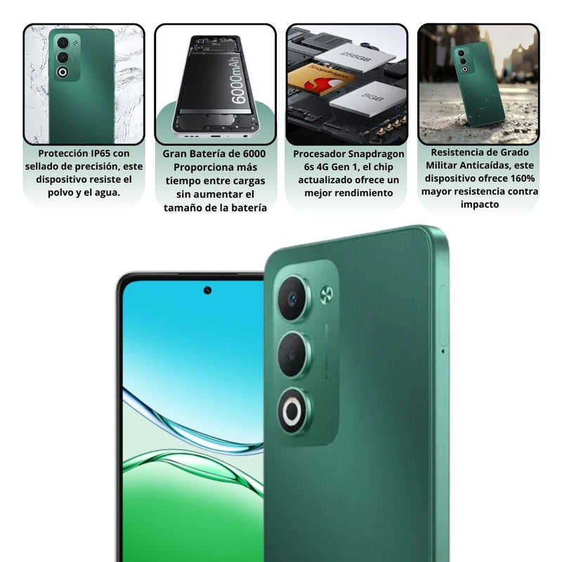 Celular OPPO A5 4G 256GB/4GB - Verde