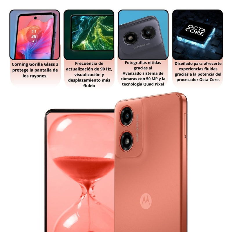 Celular MOTOROLA G04S 4G 128GB/4GB - Salmon