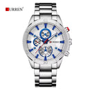 Reloj CURREN 8275 Elegante Hombre - Plateado/Azul