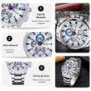 Reloj CURREN 8275 Elegante Hombre - Plateado/Azul