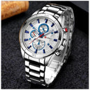 Reloj CURREN 8275 Elegante Hombre - Plateado/Azul