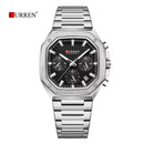 Reloj CURREN 8459 Elegante Hombre - Plateado/Negro