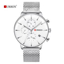 Reloj CURREN 8339 Cronógrafo Para Hombre - Plateado
