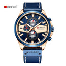 Reloj Curren 8394 Azul Dorado Diseño Elegante