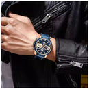 Reloj Curren 8394 Azul Dorado Diseño Elegante