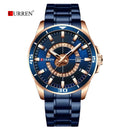 Reloj Curren 8359 Azul Dorado Diseño Elegante