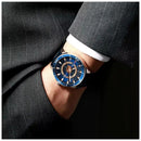 Reloj Curren 8359 Azul Dorado Diseño Elegante