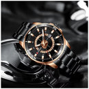 Reloj Curren 8359 Negro Dorado Diseño Elegante