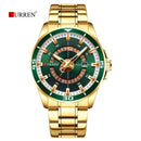 Reloj Curren 8359 Dorado Verde Diseño Elegante