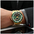 Reloj Curren 8359 Dorado Verde Diseño Elegante
