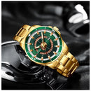 Reloj Curren 8359 Dorado Verde Diseño Elegante