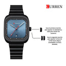 Reloj Curren 8460 Negro Azul Diseño Elegante