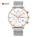 Reloj CURREN 8339 Cronógrafo Para Hombre - Plateado/Dorado