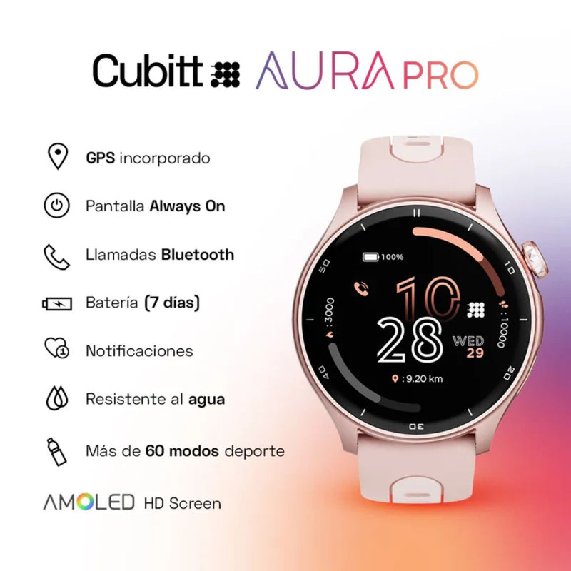 Reloj Inteligente Cubitt AURA5 Pro - Rosa