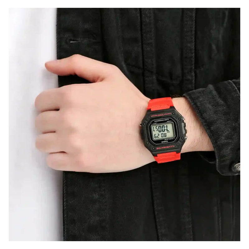 Reloj Casio Modelo W-218H-4B  Diseño Deportivo
