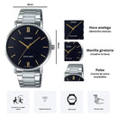 Reloj Casio Modelo MTP-VT01D-1B Diseño Elegante