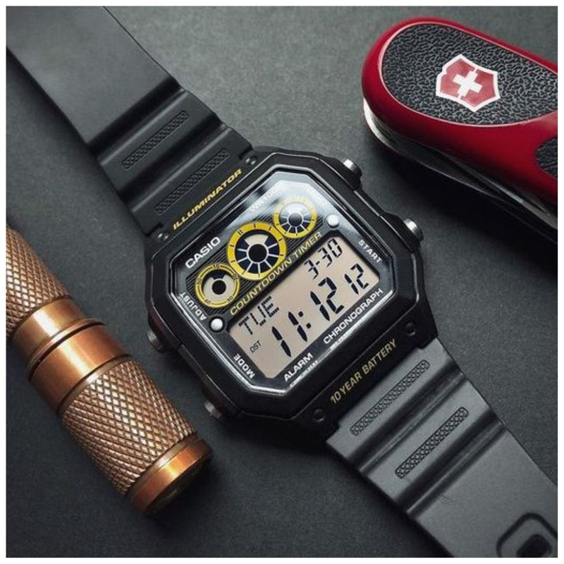 Reloj Casio Modelo AE-1300WH-1A Diseño Deportivo