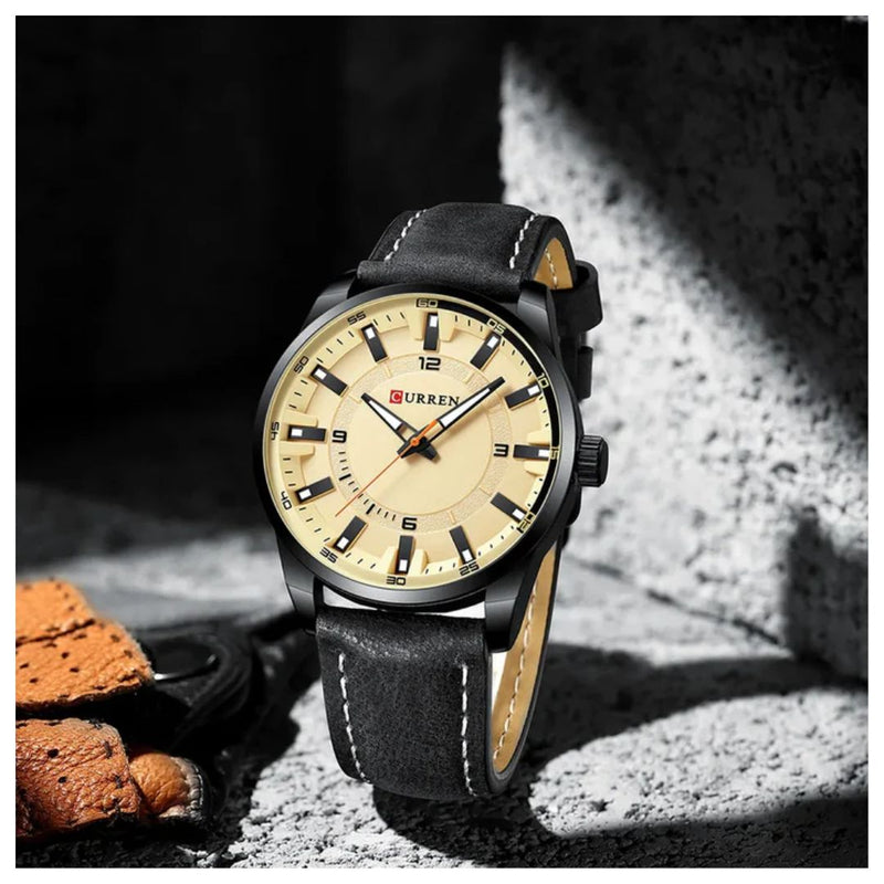 Reloj CURREN 8390 Elegante Para Hombre - Negro