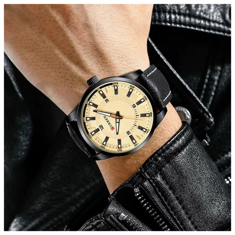 Reloj CURREN 8390 Elegante Para Hombre - Negro