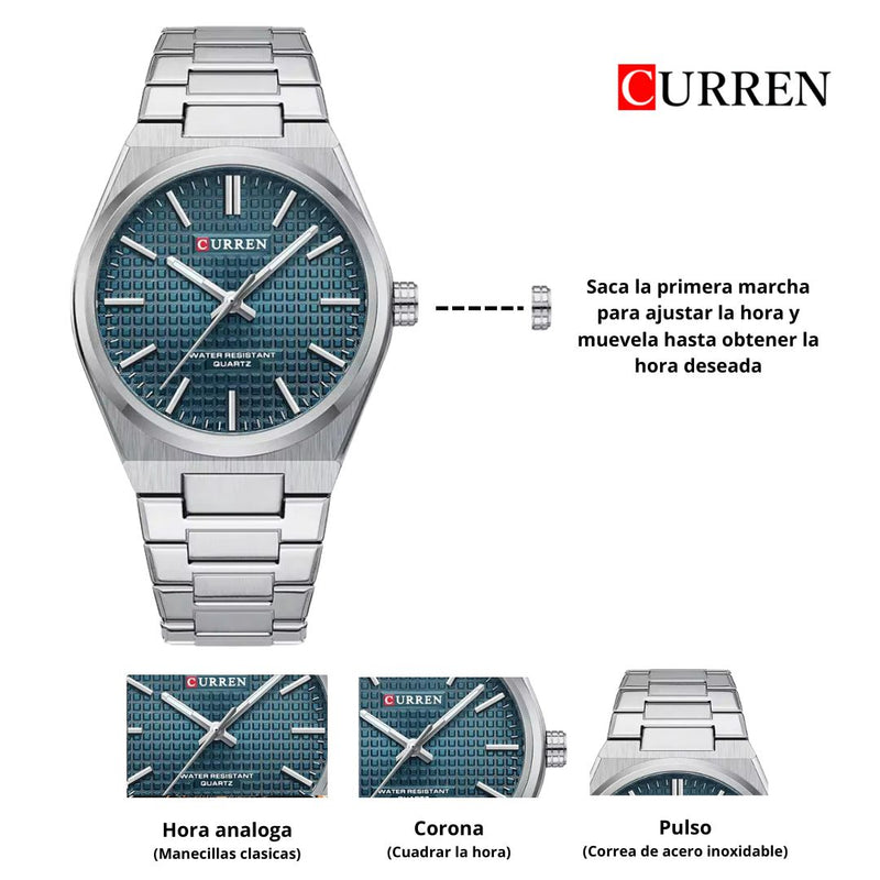 Reloj CURREN 8439 Elegante - Azul