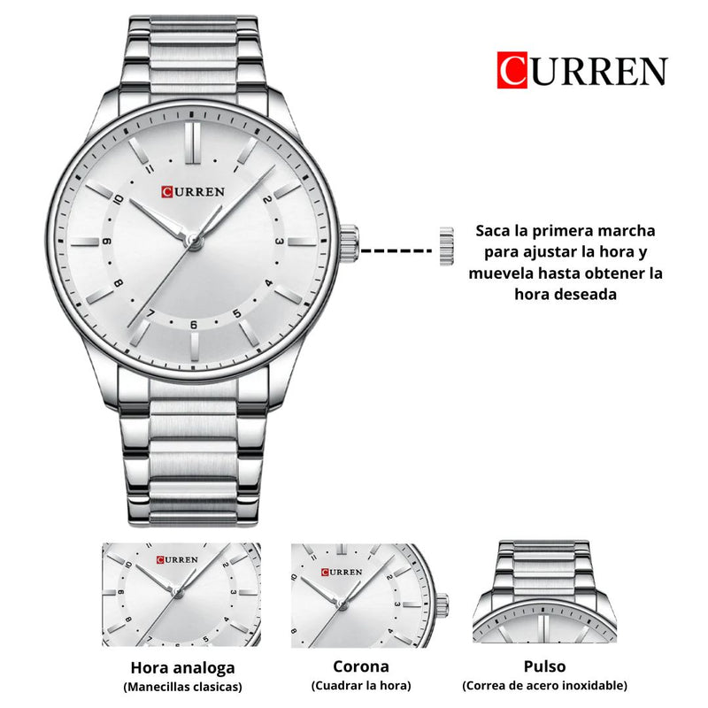 Reloj CURREN 8430 Elegante Para Hombre - Blanco