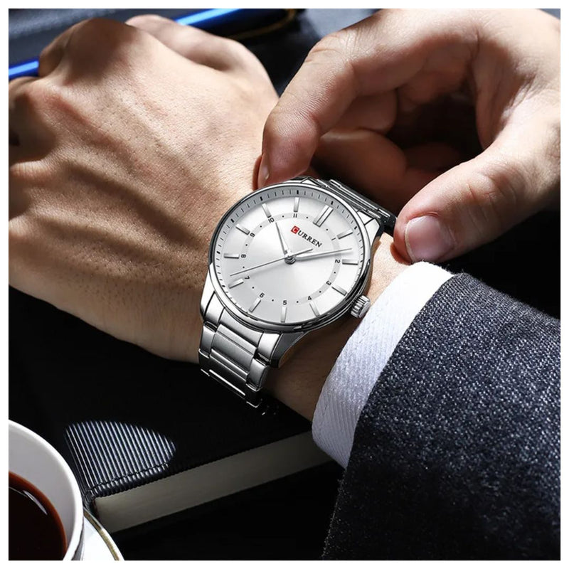 Reloj CURREN 8430 Elegante Para Hombre - Blanco