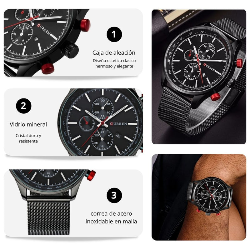 Reloj CURREN 8227 Elegante Para Hombre - Pavonado