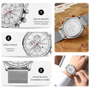 Reloj CURREN 8227 Elegante Para Hombre -Plateado