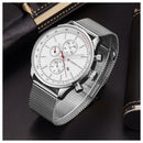 Reloj CURREN 8227 Elegante Para Hombre -Plateado