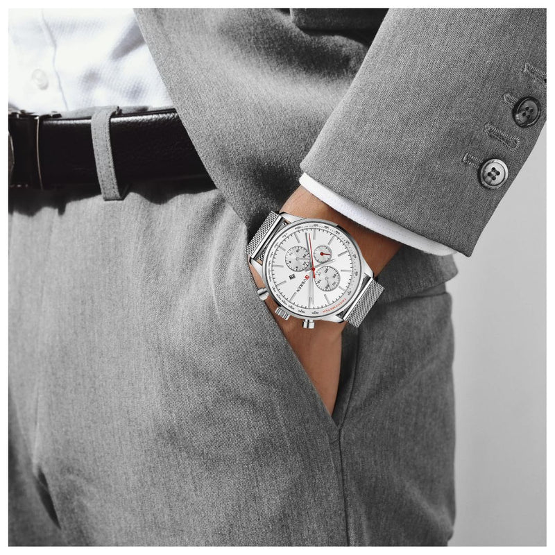 Reloj CURREN 8227 Elegante Para Hombre -Plateado