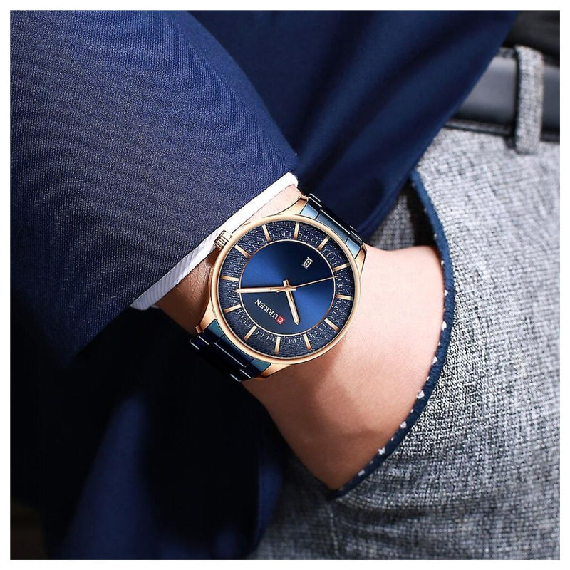 Reloj CURREN 8356 Elegante Para Hombre - Azul
