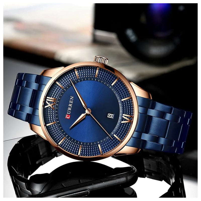 Reloj CURREN 8356 Elegante Para Hombre - Azul
