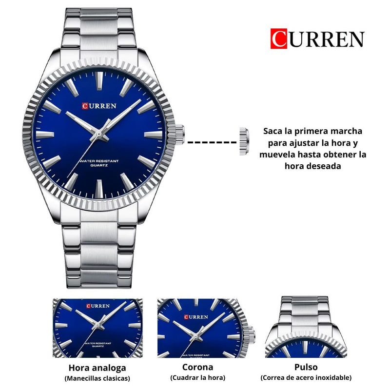 Reloj CURREN 8425 Elegante Para Hombre - Azul