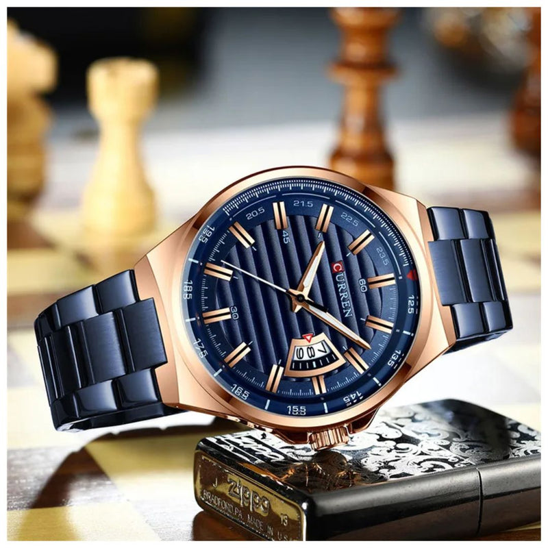 Reloj CURREN 8375 Elegante Para Hombre - Azul