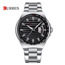 Reloj CURREN 8375 Elegante Para Hombre - Plateado