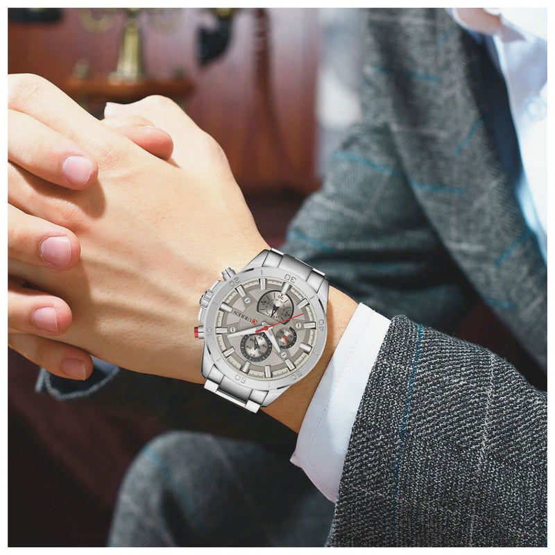 Reloj CURREN 8275 Elegante Para Hombre - Beige